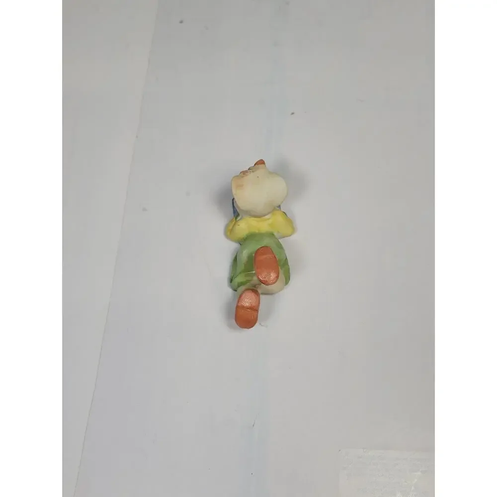 Vintage Occupied Japan Ceramic Bunny Rabbit Reading Book Figurine Decor